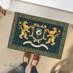Scottish Bannatyne Clan Tartan Badge Rampant Lion Tartan Plaid Doormat Scottish Plaid Tartan Plaid - ScotsTee - scotstee.com