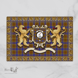 Scottish Balfour Clan Tartan Badge Rampant Lion Tartan Plaid Doormat Scottish Plaid Tartan Plaid - ScotsTee - scotstee.com