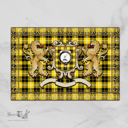 Scottish Barclay Clan Tartan Badge Rampant Lion Tartan Plaid Doormat Scottish Plaid Tartan Plaid - ScotsTee - scotstee.com