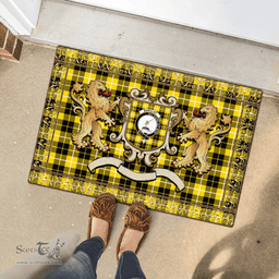 Scottish Barclay Clan Tartan Badge Rampant Lion Tartan Plaid Doormat Scottish Plaid Tartan Plaid - ScotsTee - scotstee.com