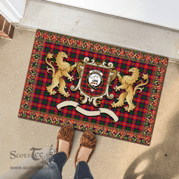 Scottish Belshes Clan Tartan Badge Rampant Lion Tartan Plaid Doormat Scottish Plaid Tartan Plaid - ScotsTee - scotstee.com