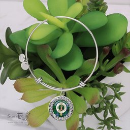 Scotstee Shop Jewelry Henderson Old Crest Clan Scotland Tartan Plaid Charm Circle Bangle Bracelet Jewelry Gift For Women