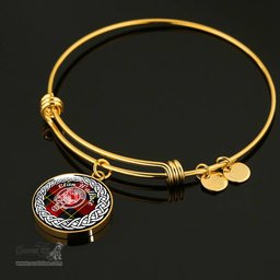 Wallace Crest Clan Scotland Tartan Plaid Charm Circle Bangle Bracelet Jewelry Gift For Women