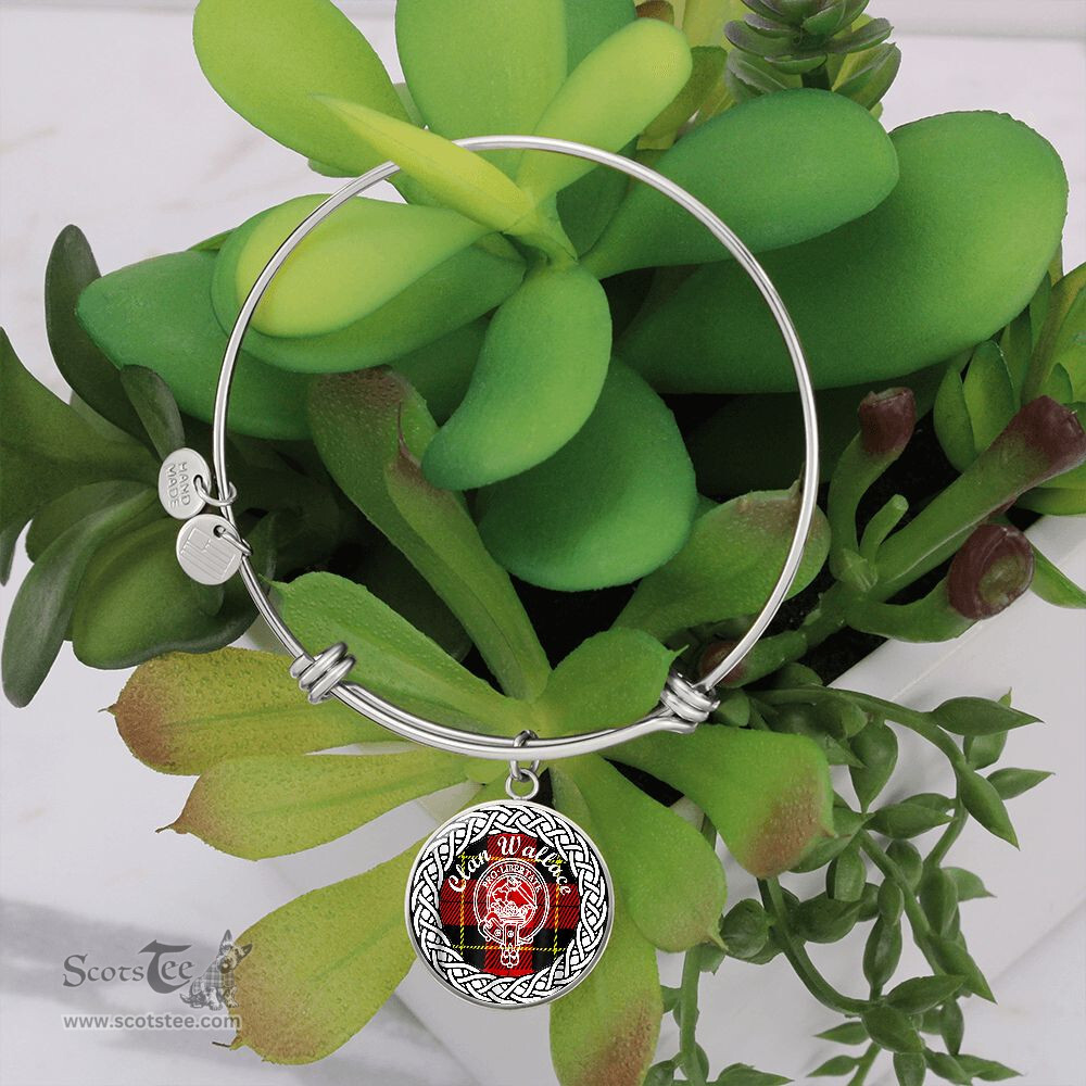 Scotstee Shop Jewelry Wallace Crest Clan Scotland Tartan Plaid Charm Circle Bangle Bracelet Jewelry Gift For Women