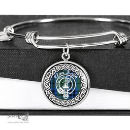 Keith Crest Clan Scotland Tartan Plaid Charm Circle Bangle Bracelet Jewelry Gift For Women