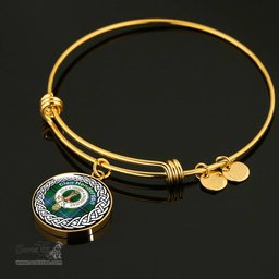 Henderson Old Crest Clan Scotland Tartan Plaid Charm Circle Bangle Bracelet Jewelry Gift For Women