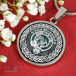 Kennedy necklace Kennedy Tartan Crest Clan Scotland Tartan Plaid Circle Pendant Necklace Jewelry Gift For Women