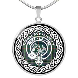 Kennedy necklace Kennedy Tartan Crest Clan Scotland Tartan Plaid Circle Pendant Necklace Jewelry Gift For Women