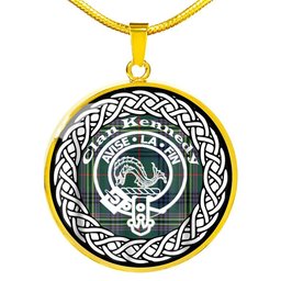 Kennedy necklace Kennedy Tartan Crest Clan Scotland Tartan Plaid Circle Pendant Necklace Jewelry Gift For Women