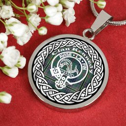Kennedy necklace Kennedy Tartan Crest Clan Scotland Tartan Plaid Circle Pendant Necklace Jewelry Gift For Women