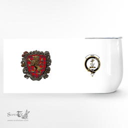 Scottish Rait Clan Badge Scottish Rampant Lion Wine Tartan Tumbler Scottish Plaid Tartan Plaid - ScotsTee - scotstee.com