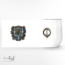 Scottish Roberton Clan Badge Scottish Rampant Lion Wine Tartan Tumbler Scottish Plaid Tartan Plaid - ScotsTee - scotstee.com