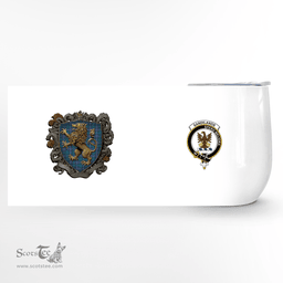 Scottish Sandilands Clan Badge Scottish Rampant Lion Wine Tartan Tumbler Scottish Plaid Tartan Plaid - ScotsTee - scotstee.com