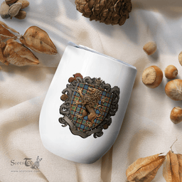 Scottish Norvel Clan Badge Scottish Rampant Lion Wine Tartan Tumbler Scottish Plaid Tartan Plaid - ScotsTee - scotstee.com