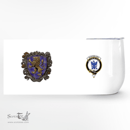 Scottish Ochterlony Clan Badge Scottish Rampant Lion Wine Tartan Tumbler Scottish Plaid Tartan Plaid - ScotsTee - scotstee.com