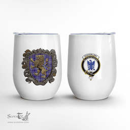 Scottish Ochterlony Clan Badge Scottish Rampant Lion Wine Tartan Tumbler Scottish Plaid Tartan Plaid - ScotsTee - scotstee.com