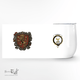 Scottish Stewart Of Appin Clan Badge Scottish Rampant Lion Wine Tartan Tumbler Scottish Plaid Tartan Plaid - ScotsTee - scotstee.com