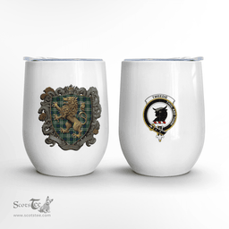 Scottish Tweedie Clan Badge Scottish Rampant Lion Wine Tartan Tumbler Scottish Plaid Tartan Plaid - ScotsTee - scotstee.com