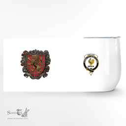 Scottish Sinclair Clan Badge Scottish Rampant Lion Wine Tartan Tumbler Scottish Plaid Tartan Plaid - ScotsTee - scotstee.com
