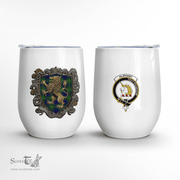 Scottish Oliphant Clan Badge Scottish Rampant Lion Wine Tartan Tumbler Scottish Plaid Tartan Plaid - ScotsTee - scotstee.com