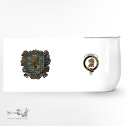 Scottish Melville Clan Badge Scottish Rampant Lion Wine Tartan Tumbler Scottish Plaid Tartan Plaid - ScotsTee - scotstee.com