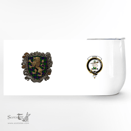 Scottish Shaw Of Sauchie Clan Badge Scottish Rampant Lion Wine Tartan Tumbler Scottish Plaid Tartan Plaid - ScotsTee - scotstee.com
