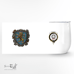 Scottish Pitcairn Clan Badge Scottish Rampant Lion Wine Tartan Tumbler Scottish Plaid Tartan Plaid - ScotsTee - scotstee.com