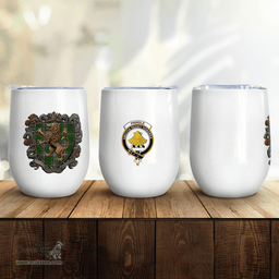 Scottish Pringle Clan Badge Scottish Rampant Lion Wine Tartan Tumbler Scottish Plaid Tartan Plaid - ScotsTee - scotstee.com