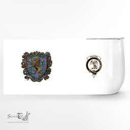 Scottish Ralston Clan Badge Scottish Rampant Lion Wine Tartan Tumbler Scottish Plaid Tartan Plaid - ScotsTee - scotstee.com