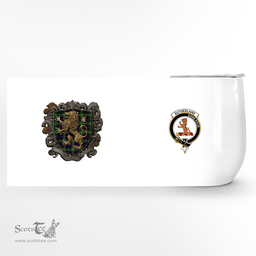 Scottish Sutherland Ii Clan Badge Scottish Rampant Lion Wine Tartan Tumbler Scottish Plaid Tartan Plaid - ScotsTee - scotstee.com