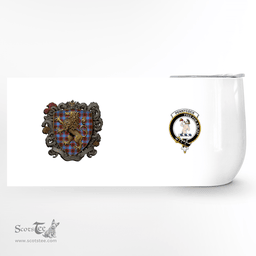 Scottish Pennycook Clan Badge Scottish Rampant Lion Wine Tartan Tumbler Scottish Plaid Tartan Plaid - ScotsTee - scotstee.com