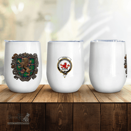 Scottish Young Clan Badge Scottish Rampant Lion Wine Tartan Tumbler Scottish Plaid Tartan Plaid - ScotsTee - scotstee.com