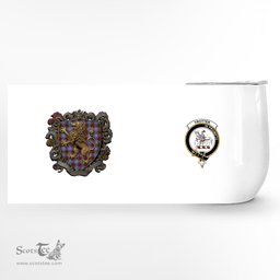 Scottish Trotter Clan Badge Scottish Rampant Lion Wine Tartan Tumbler Scottish Plaid Tartan Plaid - ScotsTee - scotstee.com