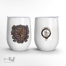 Scottish Trotter Clan Badge Scottish Rampant Lion Wine Tartan Tumbler Scottish Plaid Tartan Plaid - ScotsTee - scotstee.com