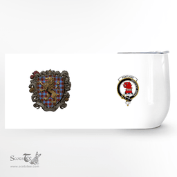 Scottish Pentland Clan Badge Scottish Rampant Lion Wine Tartan Tumbler Scottish Plaid Tartan Plaid - ScotsTee - scotstee.com