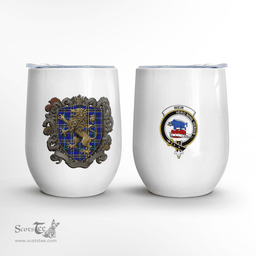 Scottish Weir Clan Badge Scottish Rampant Lion Wine Tartan Tumbler Scottish Plaid Tartan Plaid - ScotsTee - scotstee.com