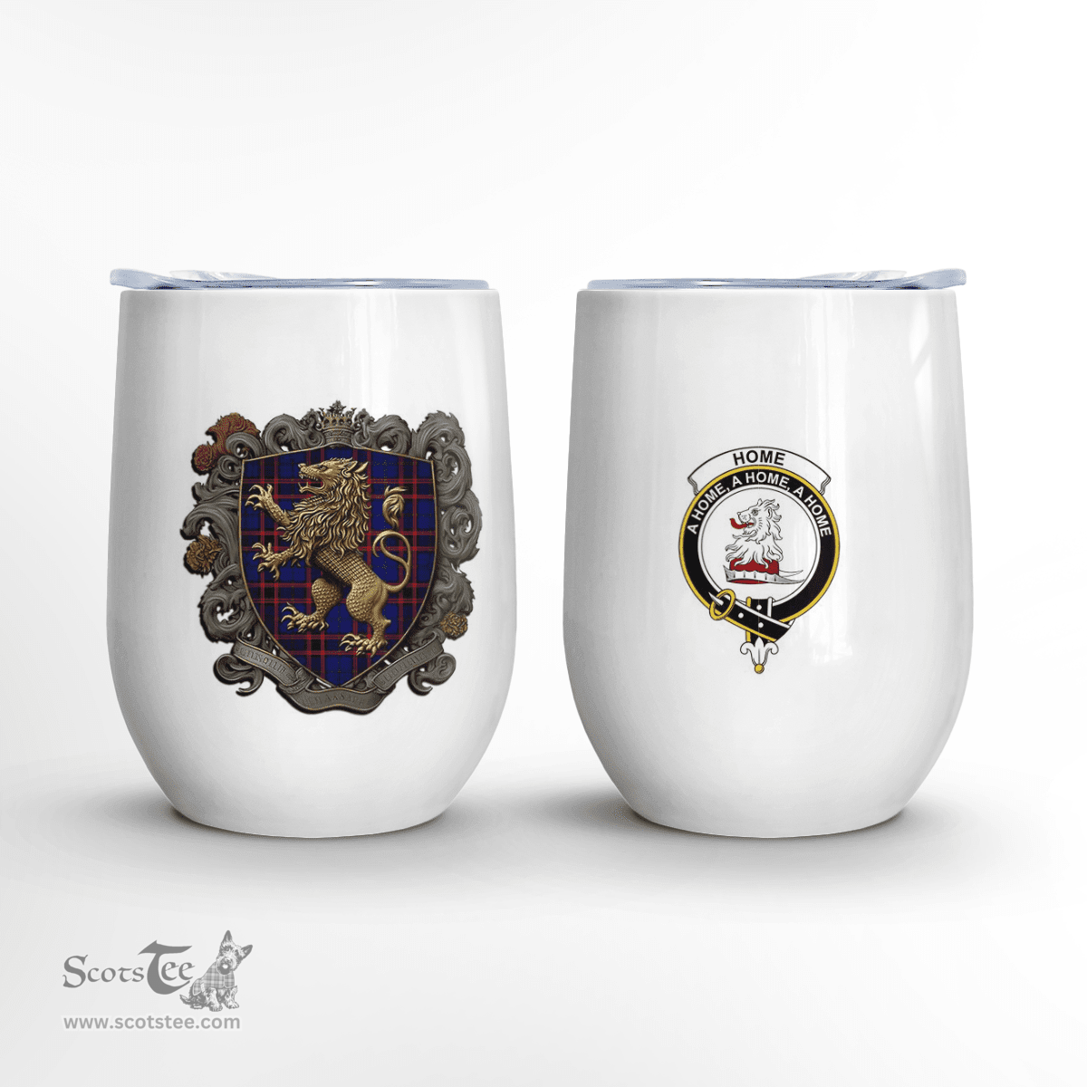 Scottish Home Clan Badge Scottish Rampant Lion Wine Tartan Tumbler Scottish Plaid Tartan Plaid - ScotsTee - scotstee.com
