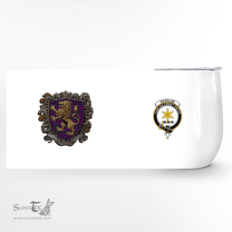 Scottish Wardlaw Clan Badge Scottish Rampant Lion Wine Tartan Tumbler Scottish Plaid Tartan Plaid - ScotsTee - scotstee.com