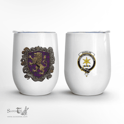 Scottish Wardlaw Clan Badge Scottish Rampant Lion Wine Tartan Tumbler Scottish Plaid Tartan Plaid - ScotsTee - scotstee.com