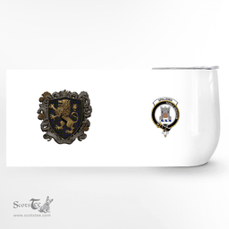 Scottish Spalding Clan Badge Scottish Rampant Lion Wine Tartan Tumbler Scottish Plaid Tartan Plaid - ScotsTee - scotstee.com