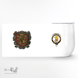 Scottish Forrester Clan Badge Scottish Rampant Lion Wine Tartan Tumbler Scottish Plaid Tartan Plaid - ScotsTee - scotstee.com