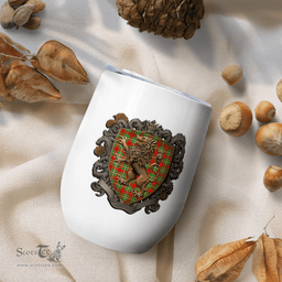 Scottish Grierson Clan Badge Scottish Rampant Lion Wine Tartan Tumbler Scottish Plaid Tartan Plaid - ScotsTee - scotstee.com