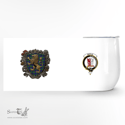 Scottish Boyle Clan Badge Scottish Rampant Lion Wine Tartan Tumbler Scottish Plaid Tartan Plaid - ScotsTee - scotstee.com
