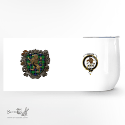 Scottish Graham Clan Badge Scottish Rampant Lion Wine Tartan Tumbler Scottish Plaid Tartan Plaid - ScotsTee - scotstee.com