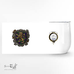 Scottish Inglis Clan Badge Scottish Rampant Lion Wine Tartan Tumbler Scottish Plaid Tartan Plaid - ScotsTee - scotstee.com