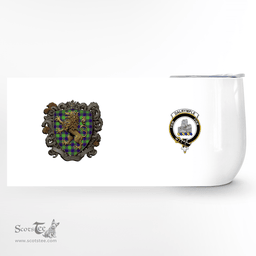 Scottish Dalrymple Clan Badge Scottish Rampant Lion Wine Tartan Tumbler Scottish Plaid Tartan Plaid - ScotsTee - scotstee.com