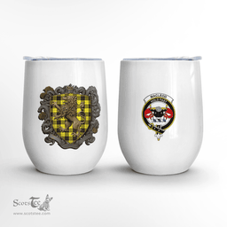Scottish Macleod Of Lewis Clan Badge Scottish Rampant Lion Wine Tartan Tumbler Scottish Plaid Tartan Plaid - ScotsTee - scotstee.com