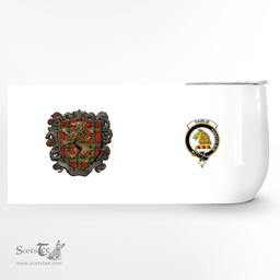 Scottish Fairlie Clan Badge Scottish Rampant Lion Wine Tartan Tumbler Scottish Plaid Tartan Plaid - ScotsTee - scotstee.com