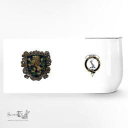 Scottish Macneil Of Colonsay Clan Badge Scottish Rampant Lion Wine Tartan Tumbler Scottish Plaid Tartan Plaid - ScotsTee - scotstee.com