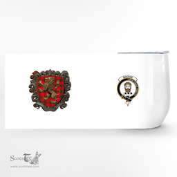Scottish Macnab Clan Badge Scottish Rampant Lion Wine Tartan Tumbler Scottish Plaid Tartan Plaid - ScotsTee - scotstee.com